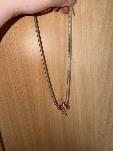 'H' charm silver necklace