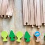 72 Piece Wooden train set, trains, tracks , bridges, blocks and stations Image 5