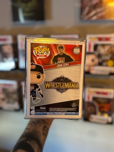 John Cena Signed Autograph WWE Funko Pop 186 The Last Wrestlemania