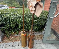 Vintage Copper & Brass Fire Extinguisher Lamps, with Unique Industrial Decor