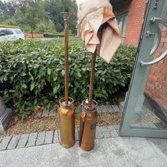 Vintage Copper & Brass Fire Extinguisher Lamps, with Unique Industrial Decor