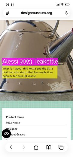Alessi Michael Graves Kettle 9093