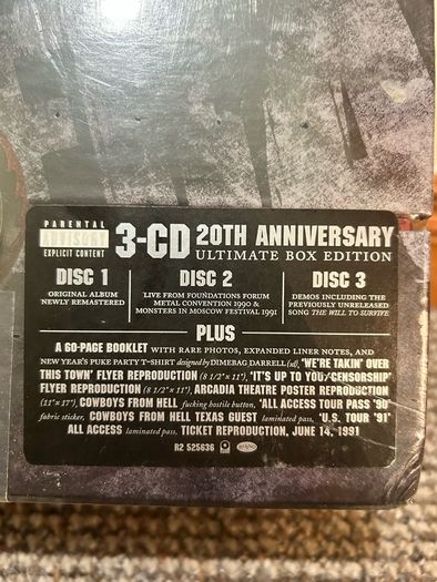 Pantera CFH Cowboys From Hell 3 CD 20th Anniversary Ultimate Box New Sealed