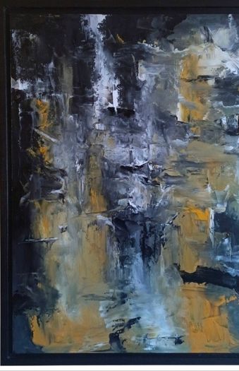 Gravitation oil on panel 75x55x4
