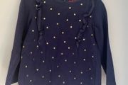 Sprout girls Navy &amp; gold stars long sleeve top Age 1 EUC