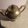 SMALL BRASS TEA Pot Antique Tea Kettle Handle Brass Made Wooden Teapot Lid Hand Handmade Image 4