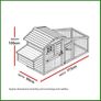 Chicken Coop Hen House Poultry Ark Home Nest Run Coup With Integra... Image 6
