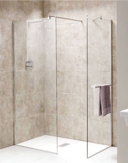 Clearance: Chianti Wet room End Panel 800 inc towel rail