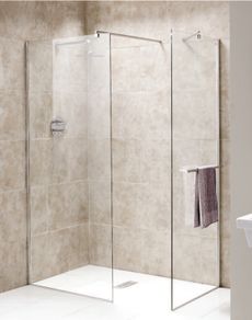 Clearance: Chianti Wet room End Panel 800 inc towel rail