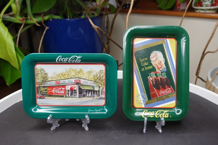 Vintage 1998 Coca-Cola Mini Trays Set of 2 pcs.