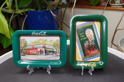 Vintage 1998 Coca-Cola Mini Trays Set of 2 pcs.