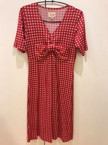 Avoca polka-dot dress, bow detail (U.K. 8)