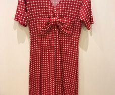 Avoca polka-dot dress, bow detail (U.K. 8)