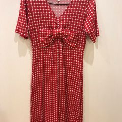 Avoca polka-dot dress, bow detail (U.K. 8)