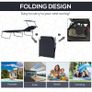 Reclining Chair Sun Lounger Folding Lounger Seat with Sun Shade Awning Beach Garden Outdoor Patio Recliner Adjustable (Black) Image 4
