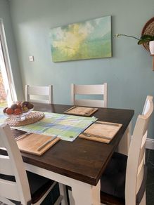 Walnut Topped Dining Table and 6 Chairs