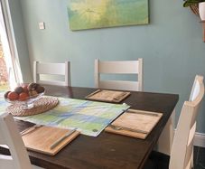 Walnut Topped Dining Table and 6 Chairs