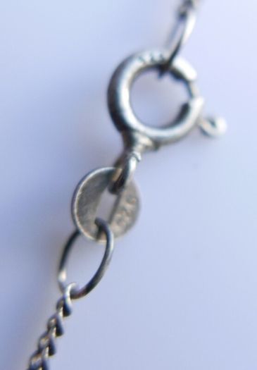 Victorian Sterling Silver 925 Triple Spinning Fob Pendant with  Chain (Onyx Agate Carnelian Spinning Fob) length 19" - 5g