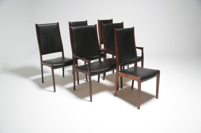 Vintage Danish Rosewood Dining Chairs by Johannes Andersen for Mogens Kold