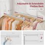 Double  Heavy Duty Clothes Rack 480 LBS Portable Garment Racks with Shelf, Chrome Image 5