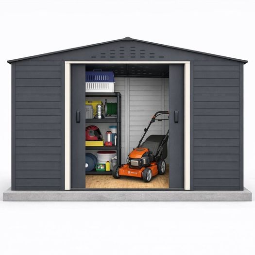 Alpine 10x8 Steel Garden Sheds+ FREE Delivery