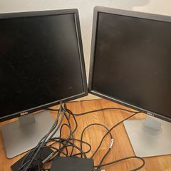 2 Dell Monitors with cables
