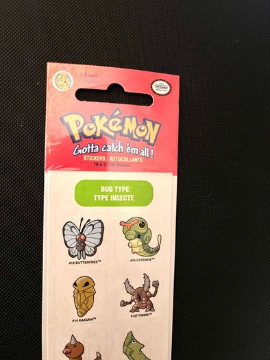 Vintage 1999 Pokemon Sandylion Sticker Sheets