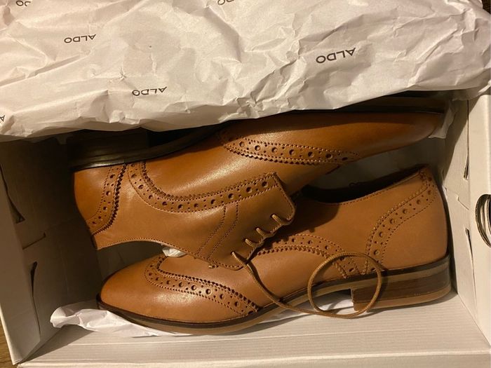 Brand New Aldo Office Brown Leather Woman Shoes