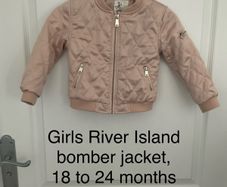 Girls river island bomber jacket 18 to 24 months