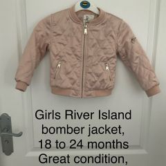 Girls river island bomber jacket 18 to 24 months