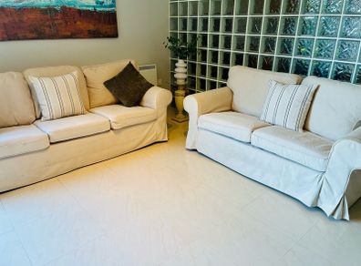 IKEA Extorp 3 seater and 2 seater sofas