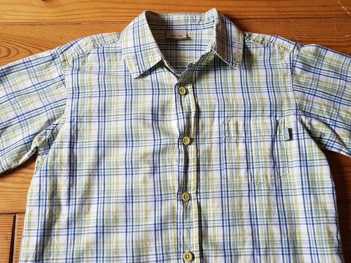 Blue Green Check Shirt Age 5-6