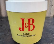 Vintage Retro J&B rare scotch whiskey ice bucket by stewerts c1970