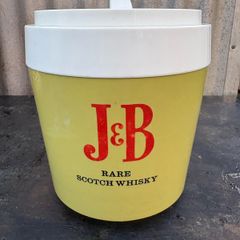 Vintage Retro J&B rare scotch whiskey ice bucket by stewerts c1970