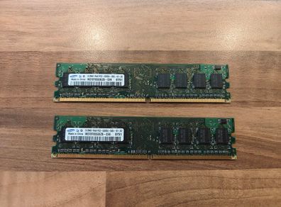 1GB (2x 512MB) Samsung DDR2 Desktop Ram