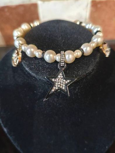 Karl Lagerfeld asymmetrical necklace and bracelet set
