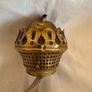 Antique brass oil lamp wick holder and wick Image 5