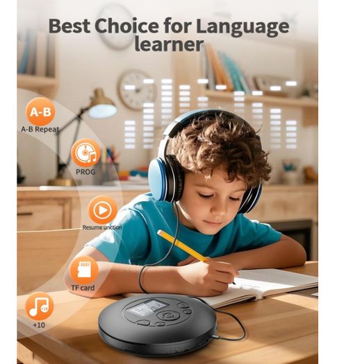 Portable CD Player, 7 Hour Battery Playtime, Compact Discman with Earphone