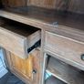 Rustic Solid Oak Display Cabinet Image 3