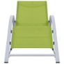 Sun Loungers 2 pcs with Table Aluminium Green Image 9