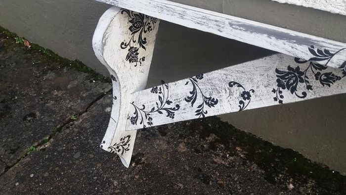 Rustic Floatig Stove Mantel / Shelf