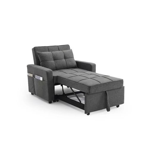 Grey 1 Seater Sofa Bed, Pabs