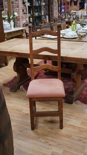 Set of 8 Rustic Mexican Pine Dining Chairs