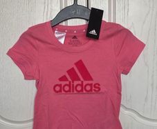 Two girl's Adidas t-shirts, size 5-6, NEW