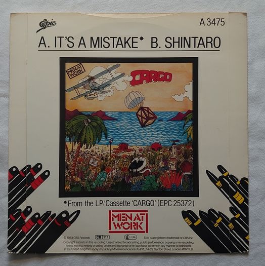 Men At Work - It's A Mistake - 7" Vinyl