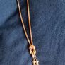 Long gold 1920s style necklace Image 2