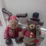 2 x carraig donn christmas ornaments owl and reindeer Image 2