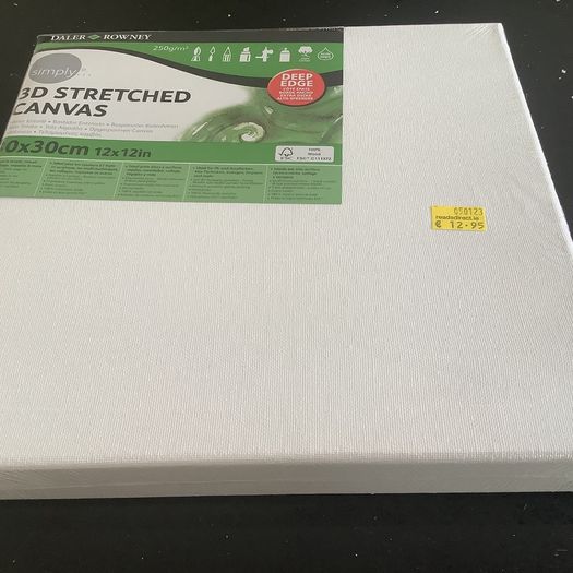 Daler Rowney 3D Canvas -  30 x 30 cm.  (X 3)