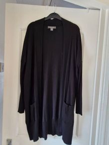 black cardigan