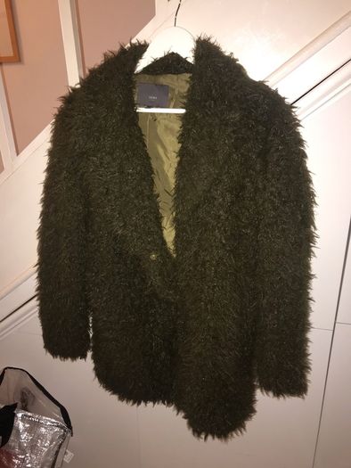 ICHI - Green Shaggy Coat